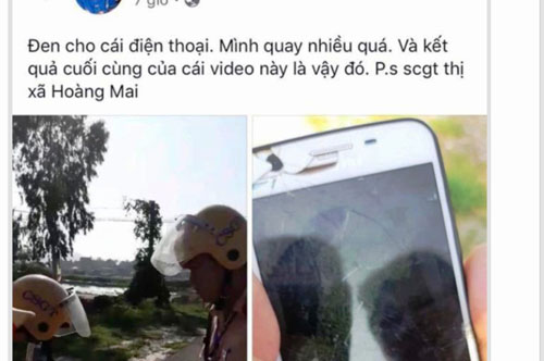 Dòng trạng thái trên mạng xã hội do Nam đăng tải lên Facebook