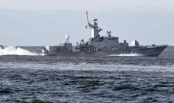 Tàu chiến Thụy Điển hoạt động ở vùng biển Baltic.