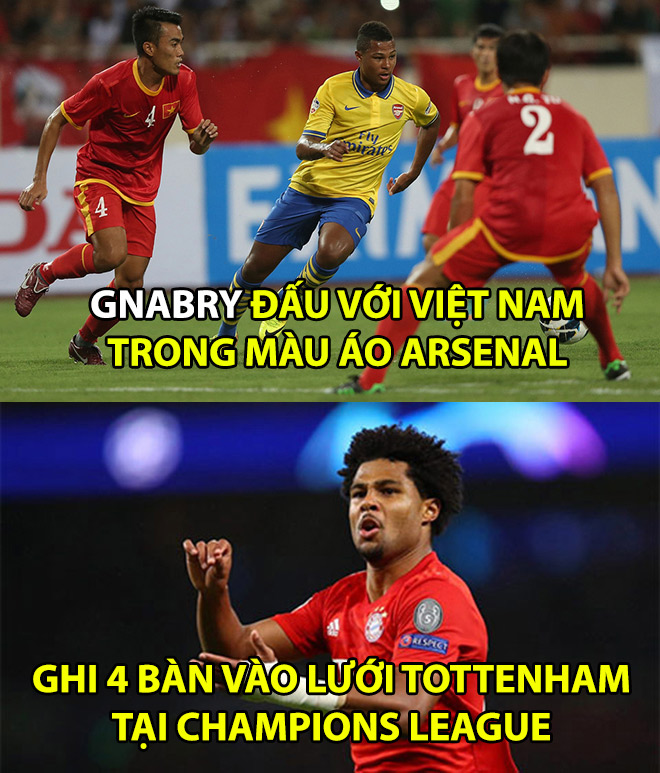 Gnabry từng đá giao hữu với Việt Nam trong màu áo Arsenal.