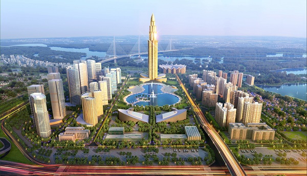 Phối cảnh dự án Thành phố thông minh Bắc Hà Nội với quy mô diện tích 272ha, tổng vốn đầu tư dự kiến gần 4,2 tỉ USD