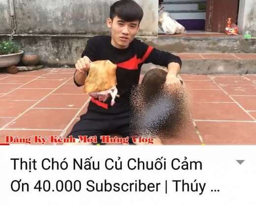 Con trai bà Tân Vlog làm video nấu thịt chó gây tranh cãi nảy lửa - 1