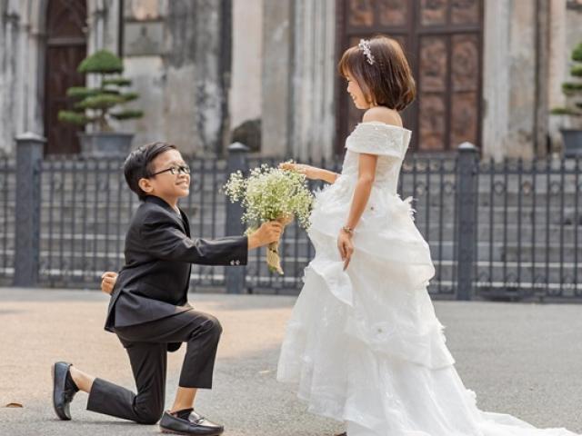 Cặp đôi tí hon nhất Việt Nam gây xôn xao về bộ ảnh cưới