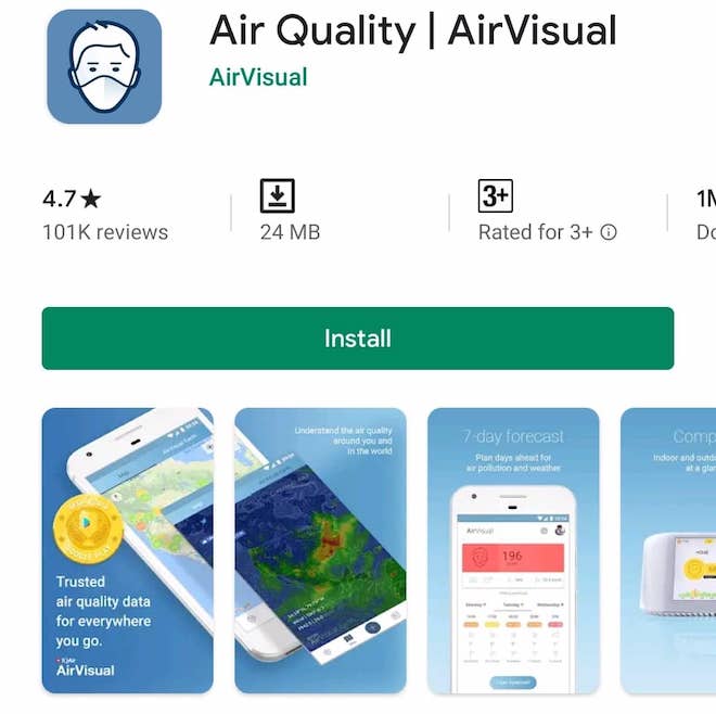 Ứng dụng AirVisual đã trở lại các chợ ứng dụng.