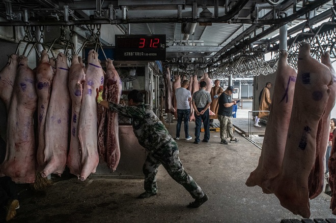 Nhu cầu thịt lợn của Trung Quốc chiếm một nửa nhu cầu trên toàn cầu.