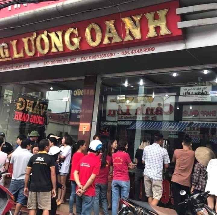 Cửa hàng vàng Lương Oanh - nơi xảy ra vụ việc. Ảnh: Bạn đọc cung cấp