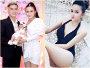 Đời sống Showbiz - Vợ kém 8 tuổi của Khánh Đơn gợi cảm bất ngờ trong tiệc đầy tháng con gái đầu lòng