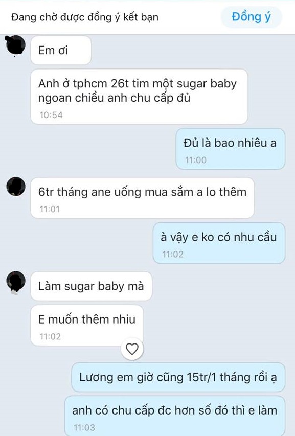 Cô gái từ chối làm sugar baby vì... giá bèo