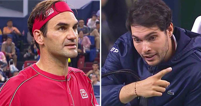 Federer tức điên vì bị trọng tài chính Nacho Forcadell phạt điểm gây ức chế tâm lý ở set quyết định