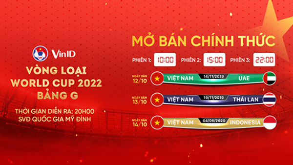 Nhanh tay săn vé 3 trận tiếp theo của tuyển Việt Nam trên VinID - 1