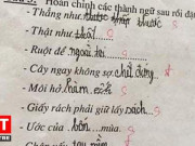 Giáo dục - du học - Bài kiểm tra thành ngữ của học sinh cấp một: &quot;Cây ngay không sợ… cọp&quot;, &quot;môi hở hàm ếch&quot;