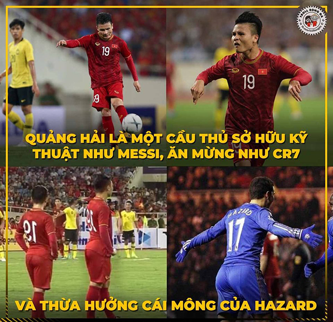 Quang Hải "thừa hưởng" những đặc điểm nổi bật của các siêu sao bóng đá thế giới.
