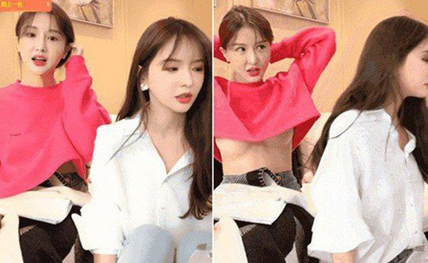 Cô nàng hot girl bị "ném đá" vì để lộ vòng 1 phản cảm khi livestream bán hàng.