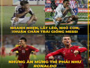 Tranh vui - Ảnh chế: Dân mạng hào hứng khi Quang Hải hóa &quot;Ronaldo, Messi&quot;