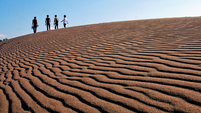 Cồn cát Tottori-sakyu (Tottori): Cồn cát Tottori trải dài 16 km và rộng 2 km là những đồi cát lớn duy nhất ở Nhật Bản. Cồn cát này là sự pha trộn của cát và tro núi lửa trộn lẫn trong hơn 100.000 năm sau đó được hình thành bởi những cơn gió từ biển Nhật Bản.
