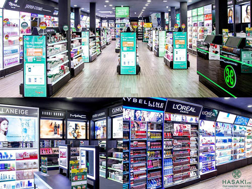 Chi nhánh 6 của Hasaki gây ấn tượng với không gian rộng rãi và bày trí chuyên nghiệp.