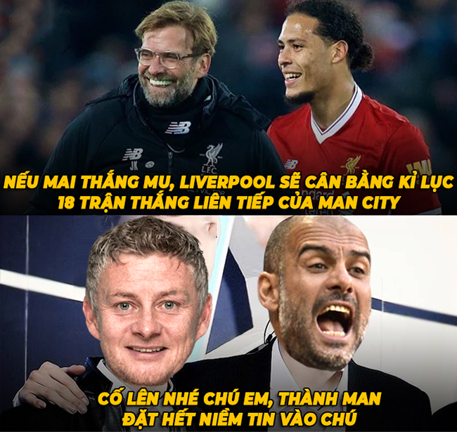 Pep và Man City hi vọng MU sẽ cầm chân được Liverpool.