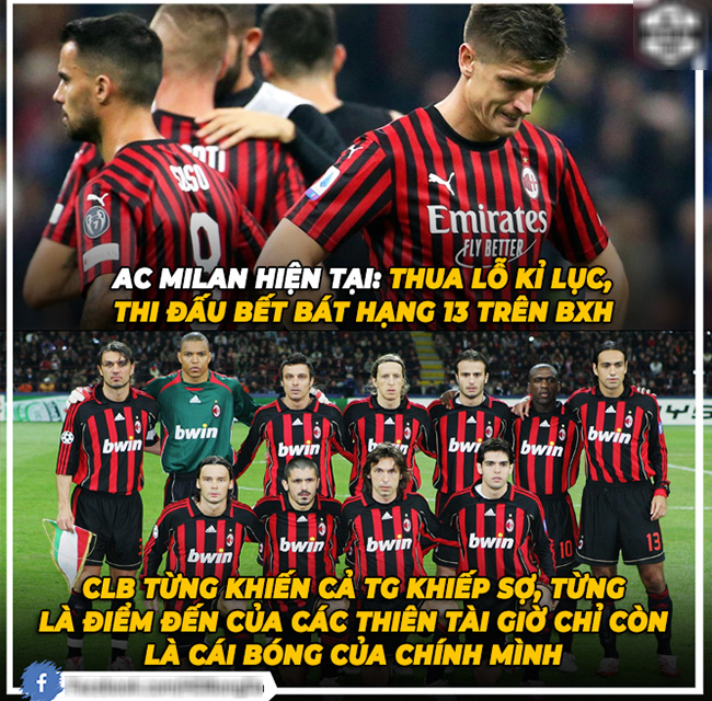 AC Milan từng là nỗi khiếp sợ của các đội bóng thế giới nhưng giờ đã khác rồi.