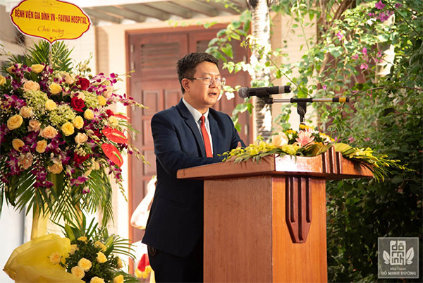 Thầy thuốc Đỗ Minh Tuấn - Giám đốc chuyên môn nhà thuốc Nam Đỗ Minh Đường phát biểu tại buổi lễ