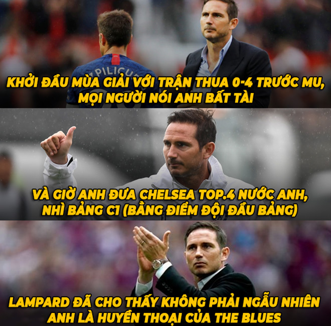 Chelsea của Lampard đang lột xác hoàn toàn so với đầu mùa giải.