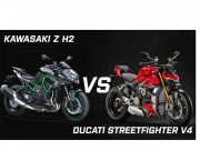 Thế giới xe - Khi Kawasaki  Z H2 &quot;đối đầu&quot; Ducati Streetfighter V4: Cân tài cân sức