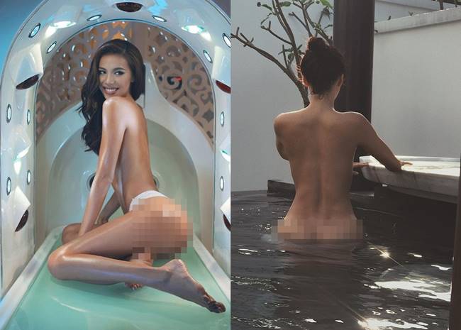 Loạt hình từ nude tới bán nude trước và sau khi trở thành Hoa hậu Siêu quốc gia châu Á của Minh Tú khiến nhiều người cho rằng &#34;ngựa quen đường cũ&#34;. Phong cách nóng bỏng, gợi cảm với những khoảnh khắc khoe thân quá đà như chảy trong máu của cô.