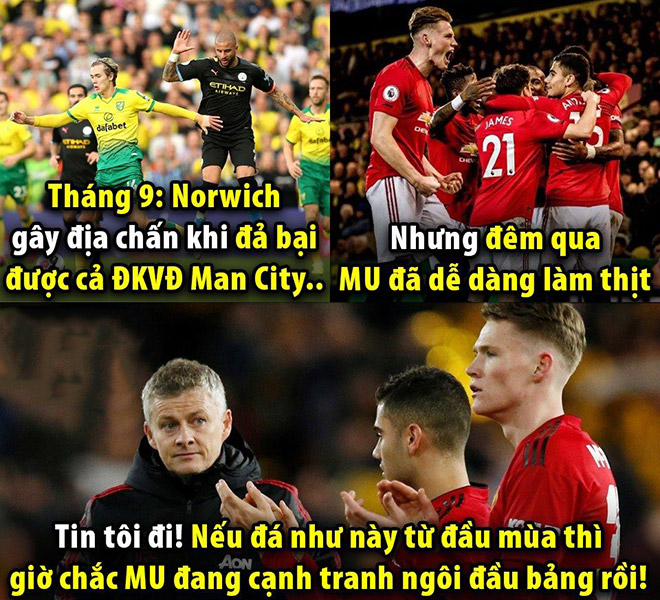 Theo tính chất bắc cầu thì MU mạnh hơn cả Man City.