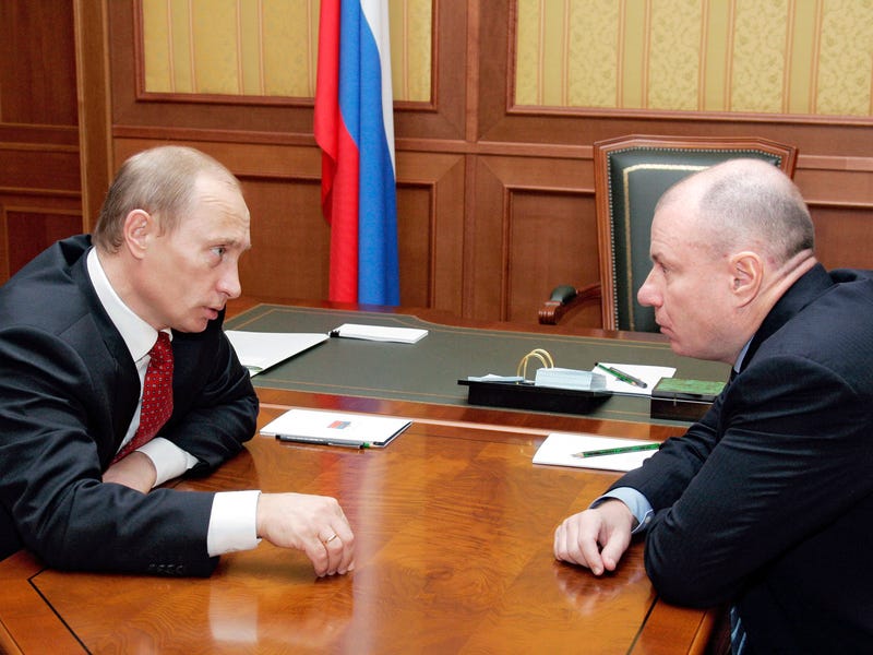 Tỷ phú người Nga Vladimir Potanin xuất hiện trong rất nhiều cuộc họp quan trọng với tổng thống Nga Putin (Nguồn: BI)