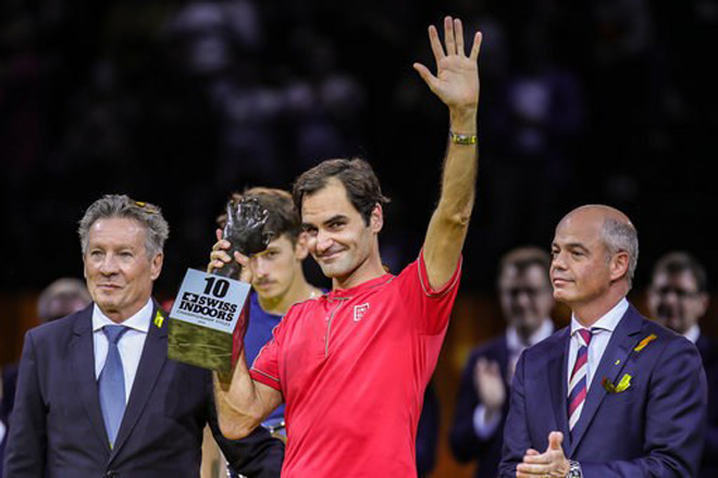 Federer có cú "ăn 10" tại Basel Open