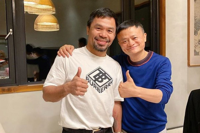 Pacquiao và Jack Ma là đôi bạn thân thiết