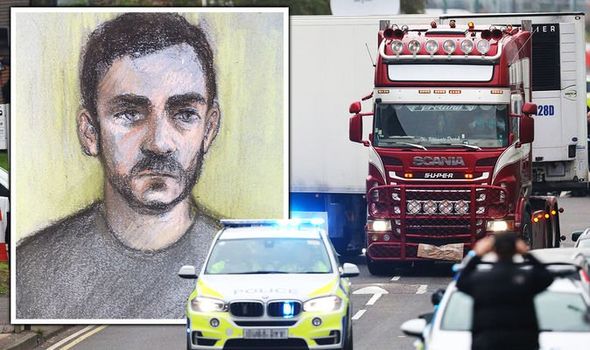 Maurice Robinson, tài xế xe container chở 39 thi thể vào Anh, xuất hiện gián tiếp tại tòa&nbsp;thẩm phán Chelmsford, Anh sáng 28/10 (giờ địa phương)