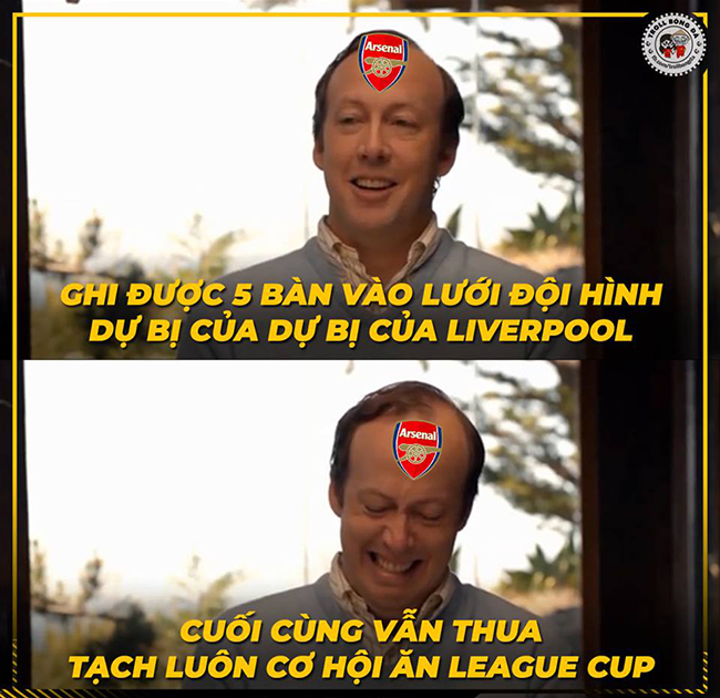 Cảm xúc &#34;vui mừng&#34; của fan Arsenal vào lúc này.