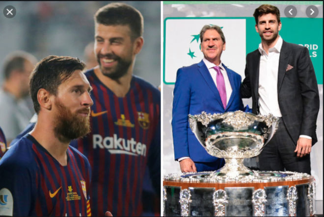 Pique là bạn thân của Messi ở Barca và cũng đang là "ông chủ" của Davis Cup phiên bản mới