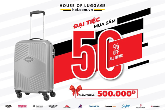 House Of Luggage tung 50.000 vali hàng hiệu chỉ từ 699.000 đồng - 1