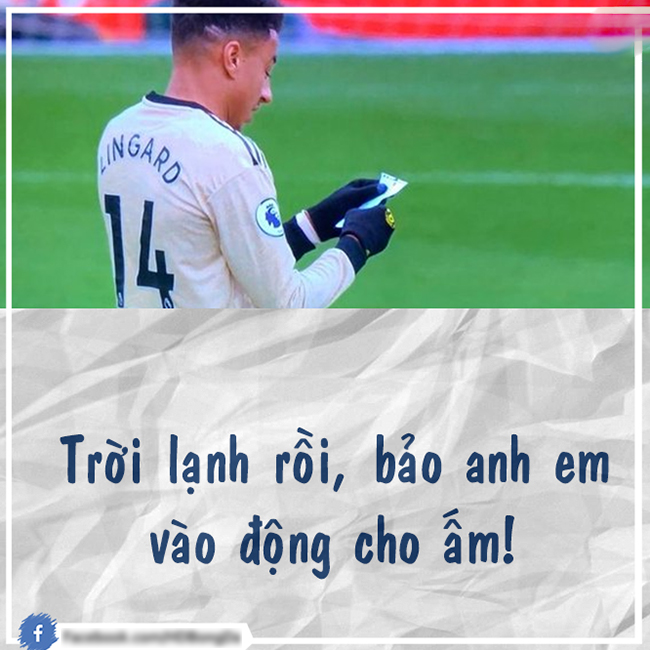 Nội dung tờ giấy Solskjaer đưa cho Lingard trong trận đấu đêm qua.