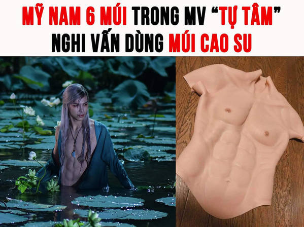 Cư dân mạng hoài nghi bụng múi của anh là hàng giả.