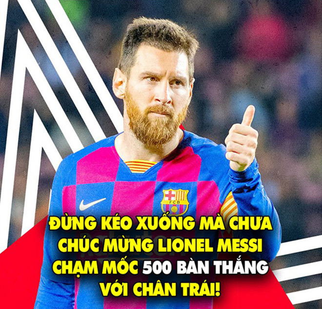 Messi có bàn thắng thứ 500 bằng chân trái trong ngày Barca đại bại.