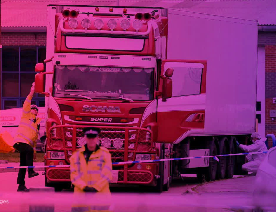 Cảnh sát Anh cho biết nhiều người bị dọa giết sau vụ 39 thi thể được phát hiện trên xe container ở Anh