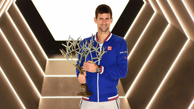 Novak Djokovic đã 4 lần vô địch Paris Masters vào các năm 2009, 2013, 2014 và 2015