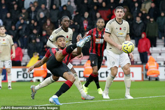 Bournemouth thắng MU 1-0 khá bất ngờ trên sân Vitality nhờ pha lập công cuối hiệp đầu tiên của Joshua King
