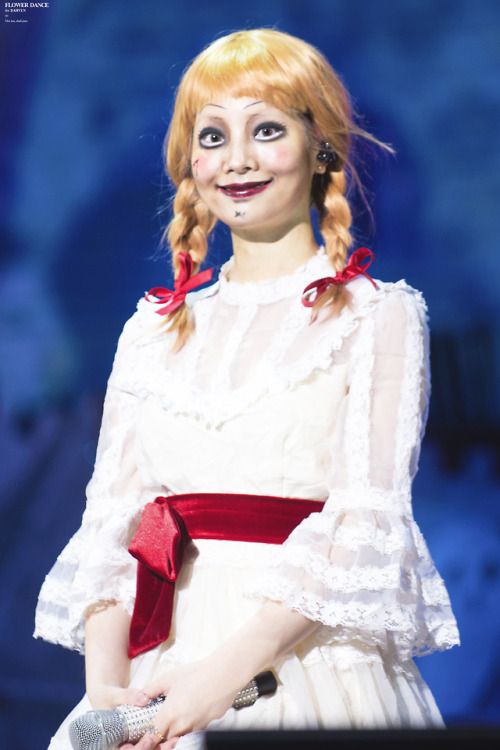 Trước đó, Dahyun cũng từng trang điểm thành Annabelle.&nbsp;