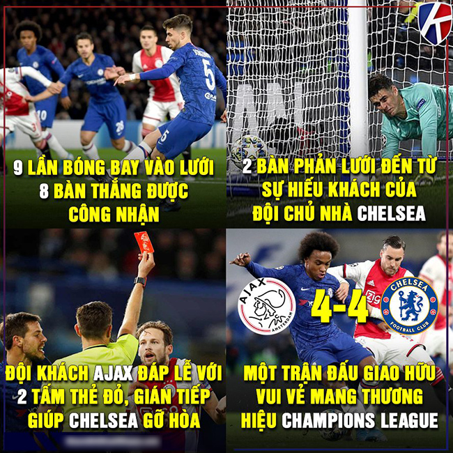 Chelsea có trận hòa kịch tính trước Ajax tại cúp C1 đêm qua.