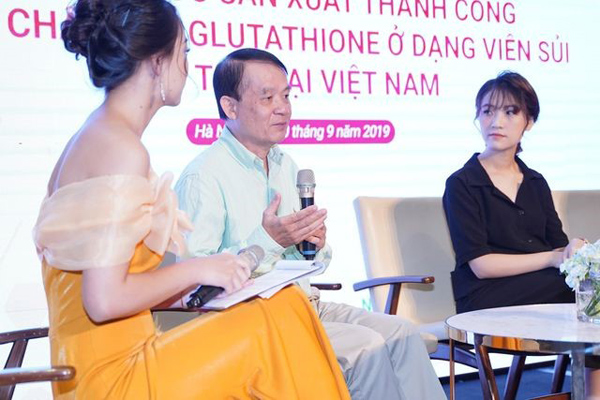 PGS.TS Nguyễn Duy Hưng - Tổng thư ký Hội Da liễu Việt Nam chia sẻ về tác dụng của Glutathione tại sự kiện ra mắt Viên sủi trắng da GluWhite