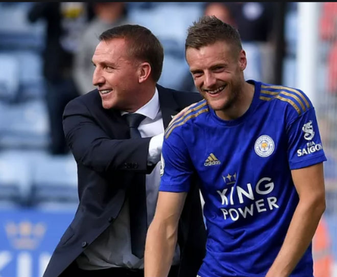 Lescester City đang bay cao cùng HLV Brendan Rodgers và tiền đạo Jamie Vardy