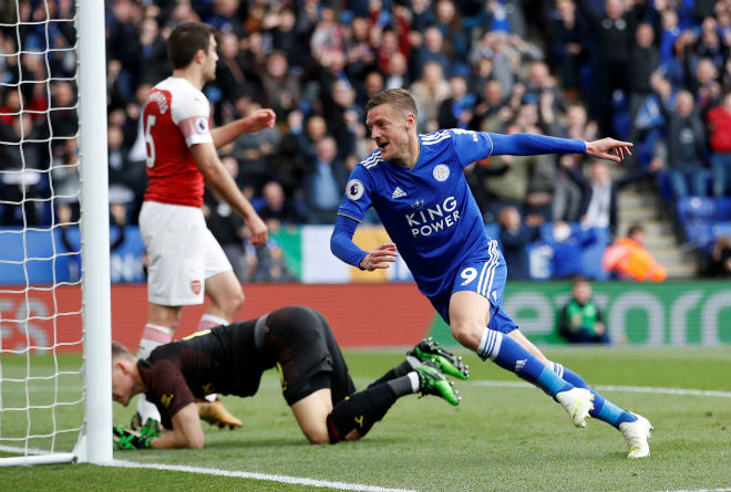 Không có đội bóng nào ở Premier League bị Vardy chọc thủng lưới nhiều như Arsenal