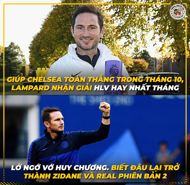 Lampard xứng đáng là HLV xuất sắc nhất tháng 10 của ngoại hạng Anh.