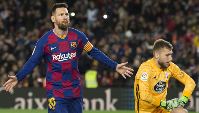 Messi mở tỉ số trên chấm phạt đền