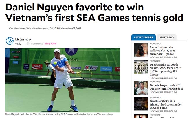 Daniel Nguyễn được kỳ vọng giúp quần vợt Việt Nam bay cao