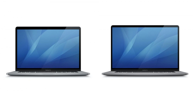 Kích thước của MacBook Pro 16 inch sẽ lớn hơn một chút so với MacBook Pro 15 inch.