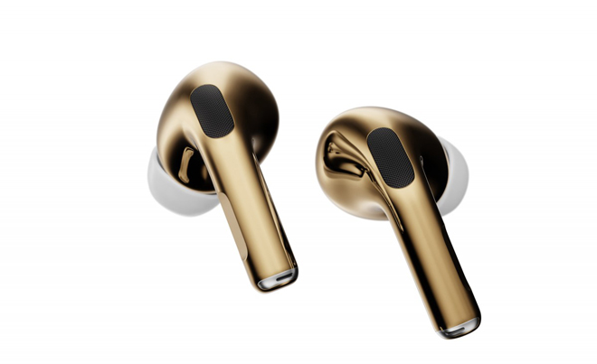 Caviar Airpods Pro Gold Edition toát lên thần thái vô cùng sang chảnh.