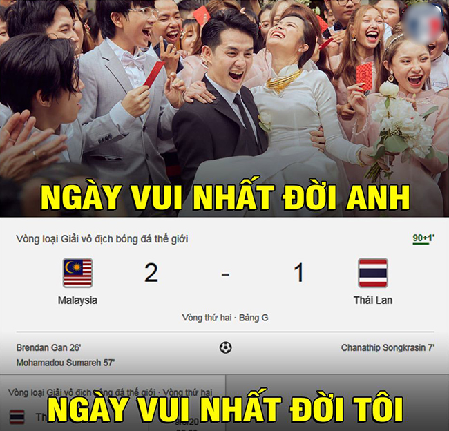 Còn gì vui hơn khi Việt Nam thắng còn Thái Lan thì thua.